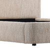 Agi Bed King Beige, by Dovetail, 88.5" width x 43.5" height x 88" depth thumbnail 8