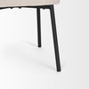 Shannon Contoured Back Dining Side Chair | Oatmeal Fabric with Metal, Dining Chair by Mercana, 22.5" length x 22.75" width x 31.5" height thumbnail 14