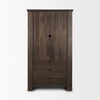 Wallen Solid Dark Brown Wood Curio Cabinet, Cabinets & Sideboard by Mercana, 40" length x 20" width x 70" height thumbnail 4