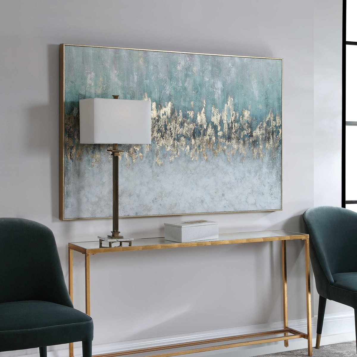 Divide Hand Painted Art, by Uttermost, 5'1" width x 3'5" height x 2.25" depth View 4