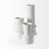 Laforge 10.8H Medium White Ceramic Vase, by Mercana, 7.87" length x 7.87" width x 10.83" height thumbnail 4