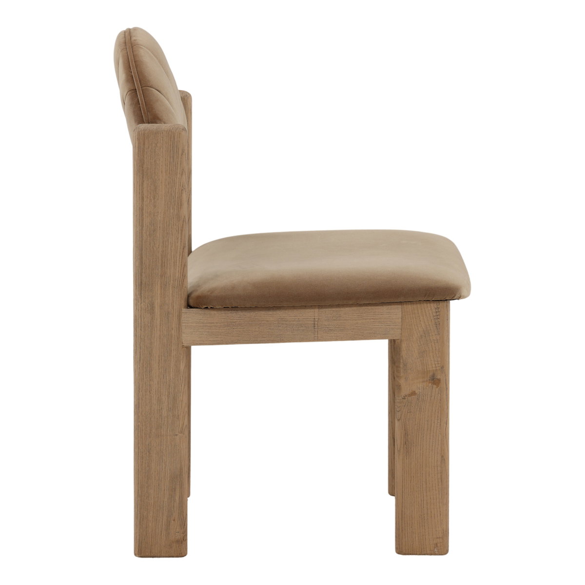 Ulani Dining Chair Light Brown, by Dovetail, 19.5" width x 34.5" height x 24.25" depth View 3
