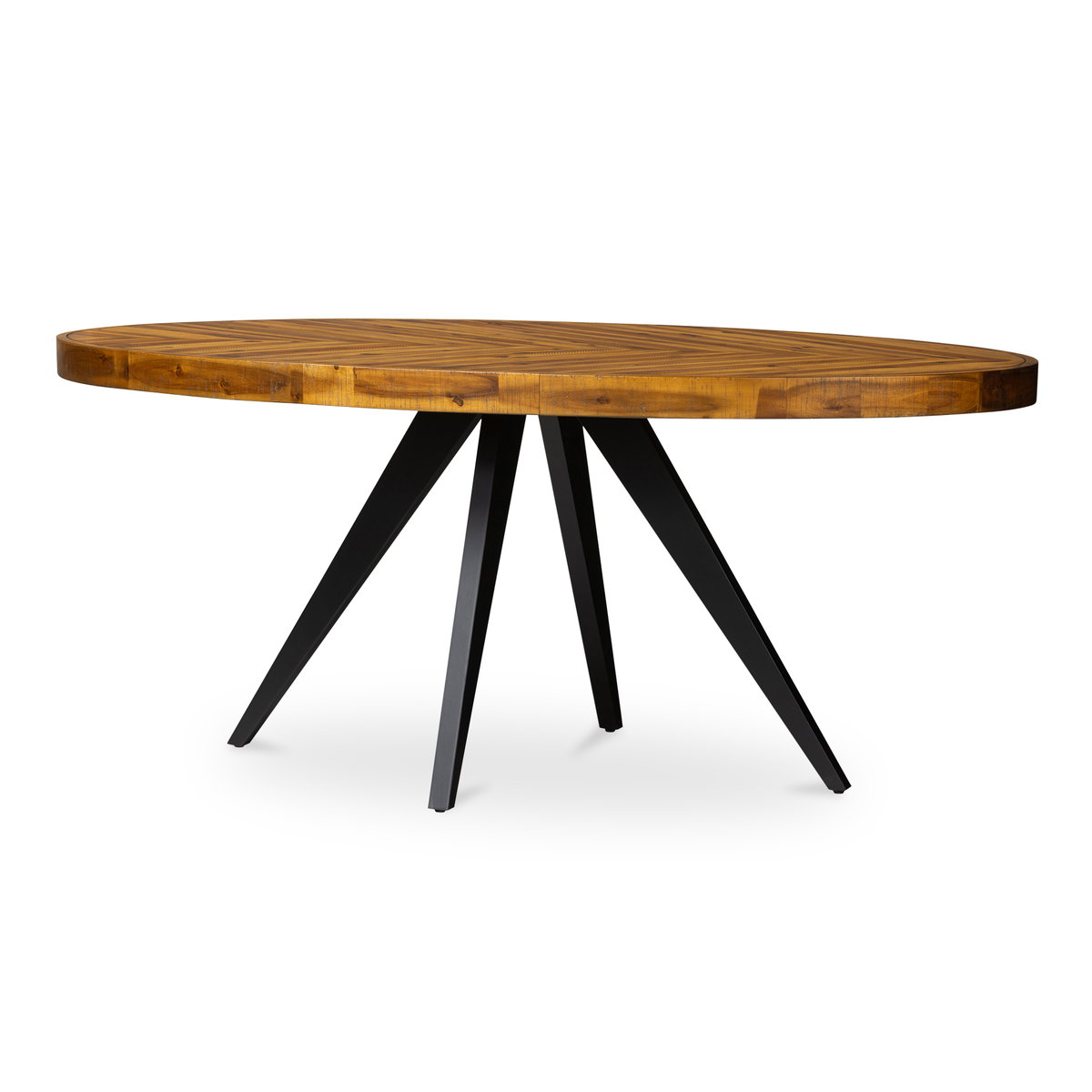 Parq Oval Dining Table Amber, by Moe's Home, 72" width x 30.5" height x 42.5" depth View 2