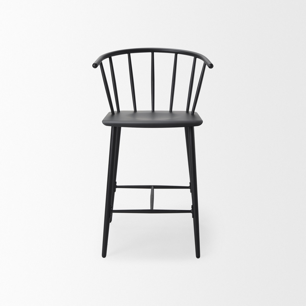 Colin Backless 38.2in Seat Counter Stool | Black Metal, Counter & Bar Stool by Mercana, 21.1" length x 22.6" width x 38.19" height View 5