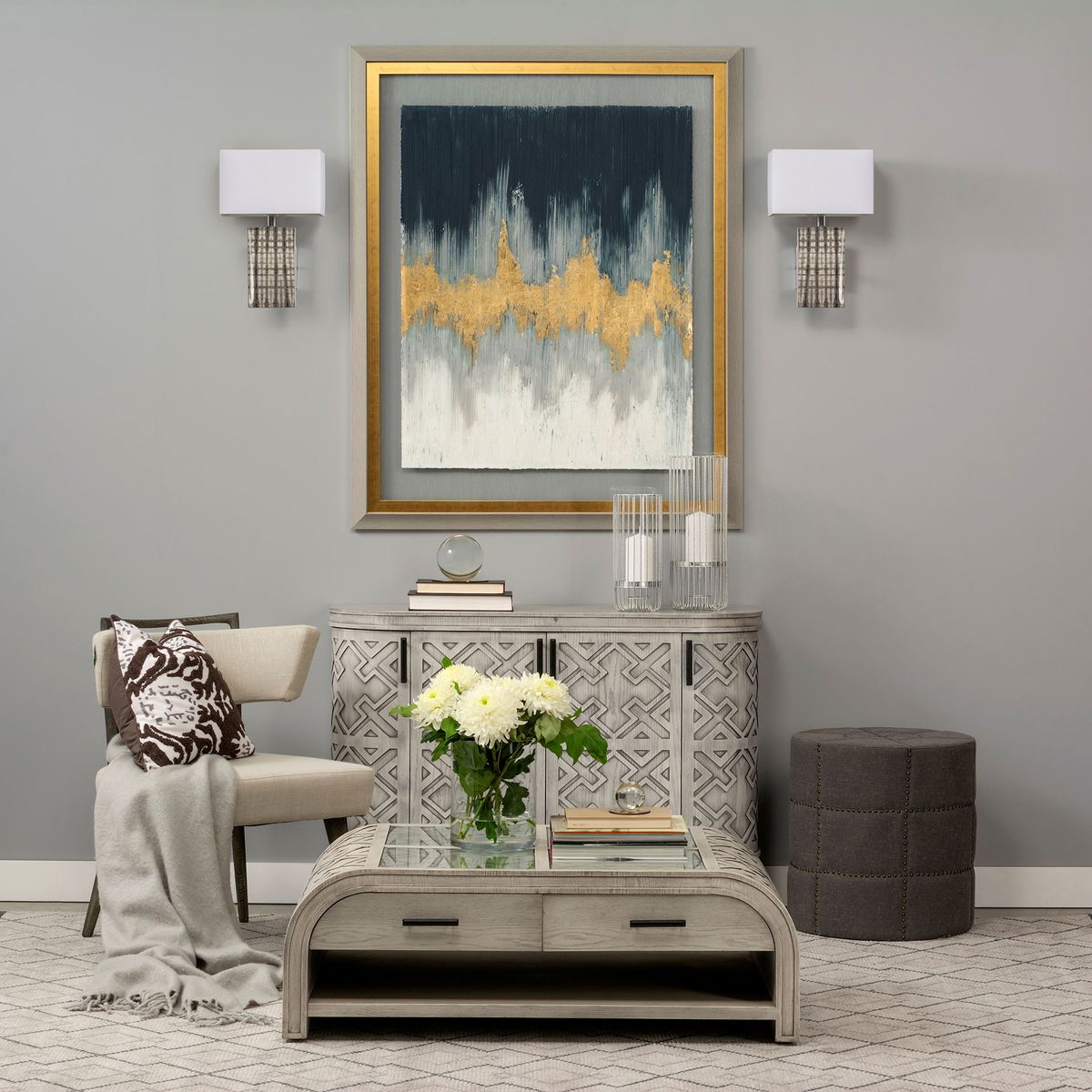 Arcadia II 11x17 Silver Chrome Base White Rectangular Shade Wall Sconce, by Mercana, 11" length x 8.5" width x 17" height View 2