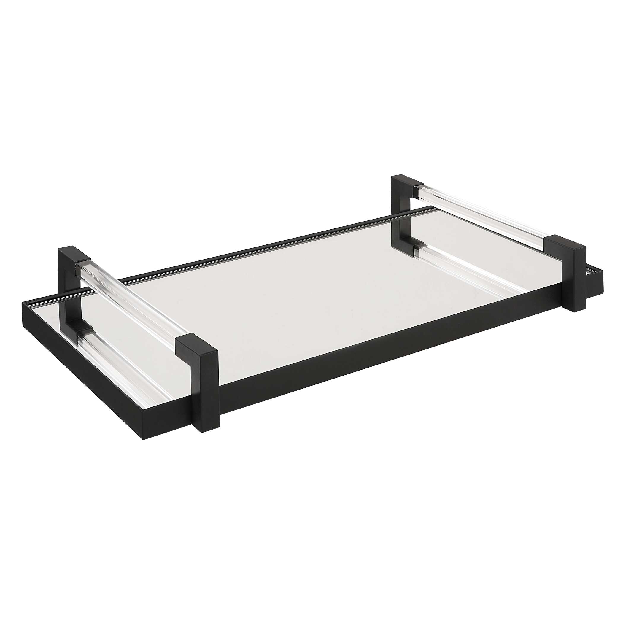 Deki Black Mirrored Tray large image 