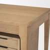 Tino Light Brown Oak Wood with 4 Drawers Desk, by Mercana, 55.12" length x 26.77" width x 29.92" height thumbnail 10