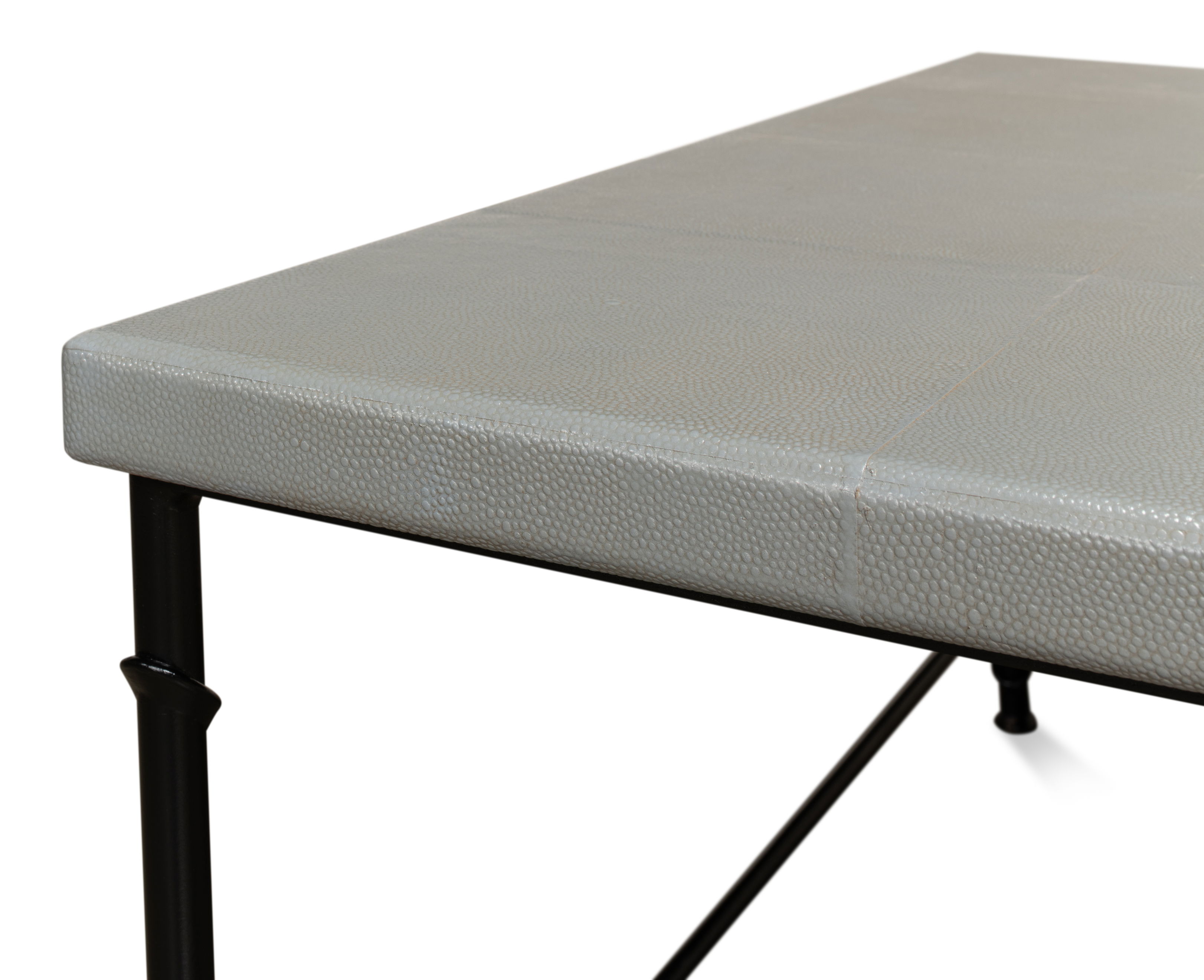 Shagreen Square Coffee Table, Storm Grey large image 