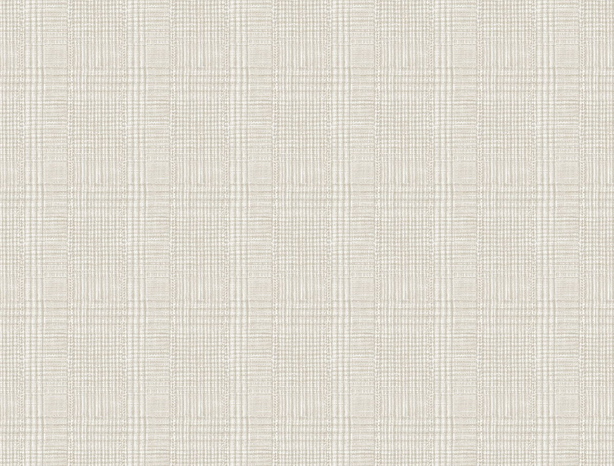 Shirting Plaid Off White Wallpaper, by York Wall, 27' length x 2'3" width x 0.02" depth