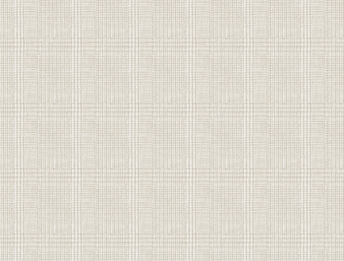Shirting Plaid Off White Wallpaper, by York Wall, 27' length x 2'3" width x 0.02" depth