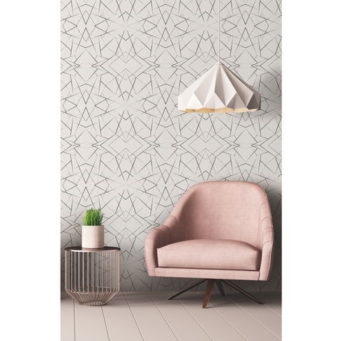 Geo Diamond Black Wallpaper