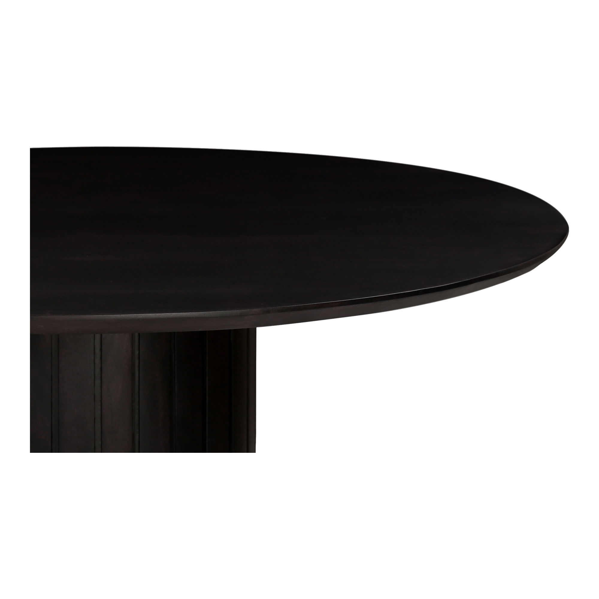 Povera Round Dining Table Black, by Moe's Home, 48" width x 30" height x 48" depth View 4