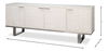 Bronzini Credenza, Embossed White, Wine & Liquor Accessorie by Sarreid, 94" length x 20" width x 34" height thumbnail 12