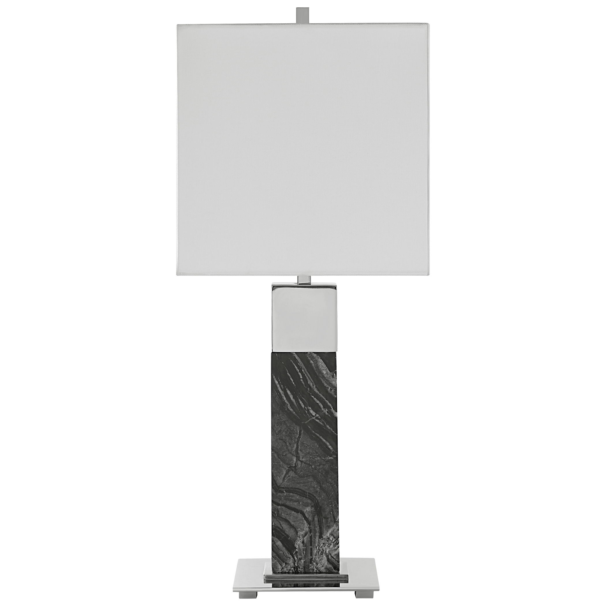 Pilaster Black Marble Table Lamp large image 