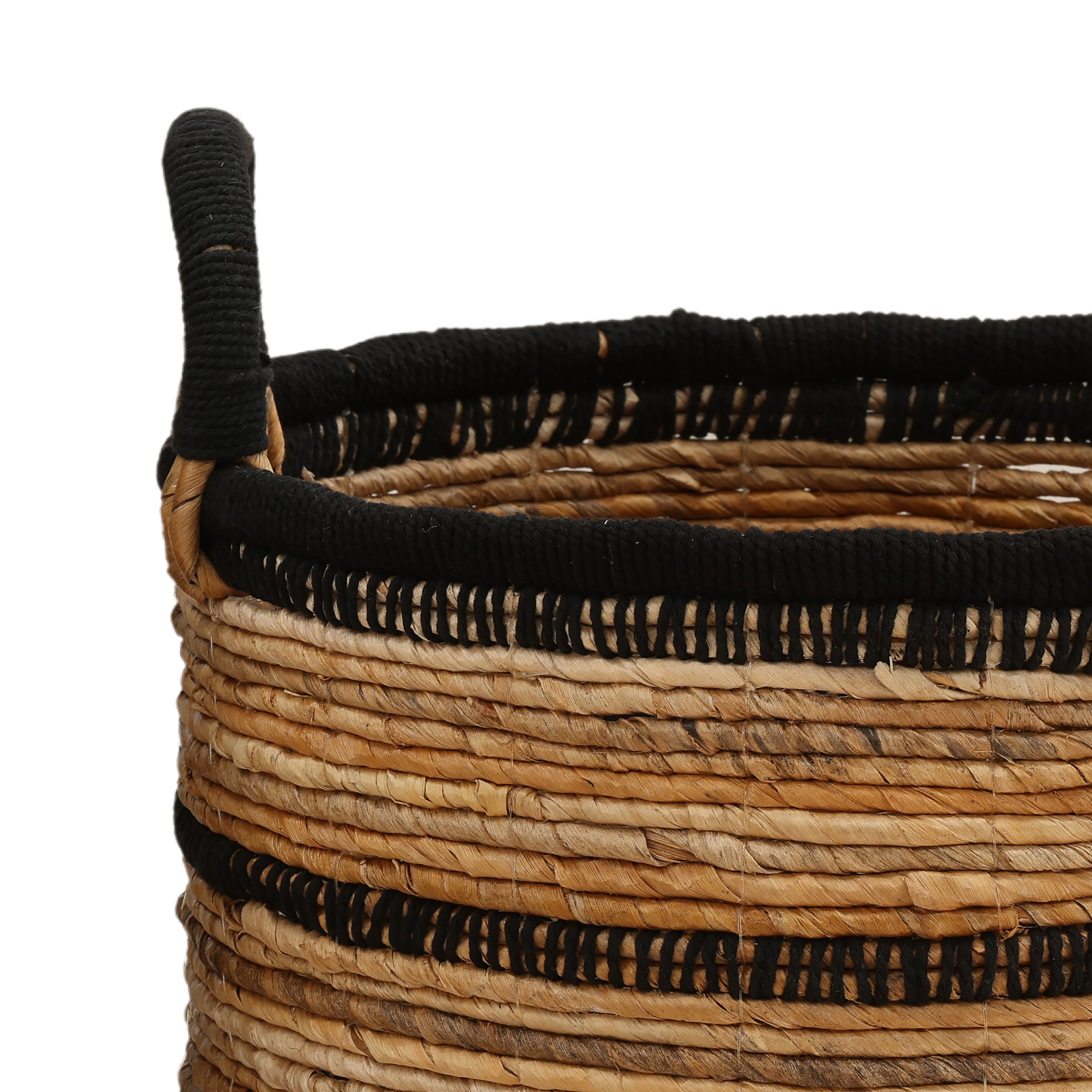 Wichita Basket Set of 3, Bins & Basket by Dovetail, 18.25" width x 19.2" height x 18.25" diameter x 18.25" depth View 3