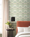 Bramble Beige & Green Wallpaper, by York Wall, 27' length x 2'3" width x 0.02" depth thumbnail 2