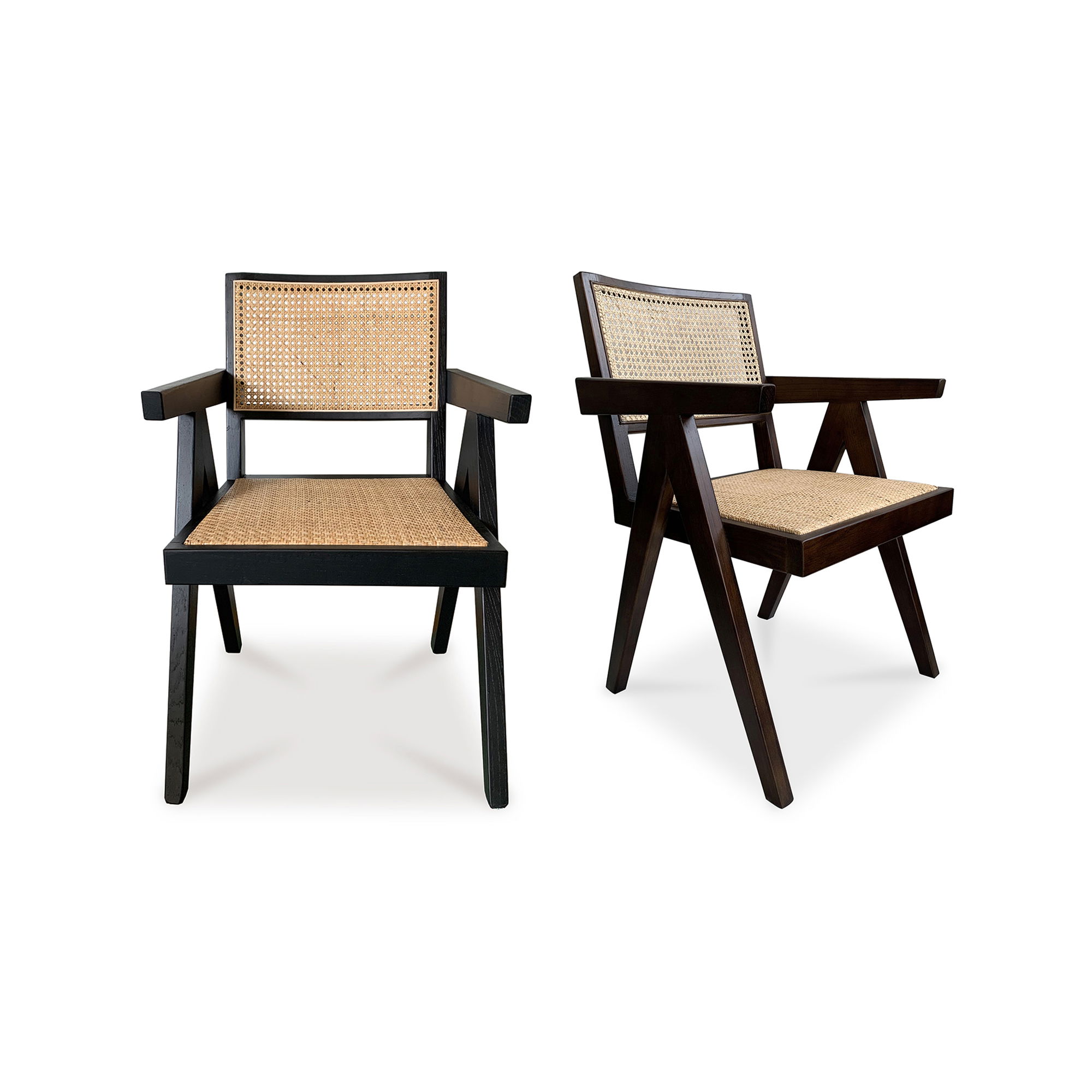 Takashi Chair Dark Brown - Set Of Two, Dining Chair by Moe's Home, 20" width x 33" height x 20" depth View 2