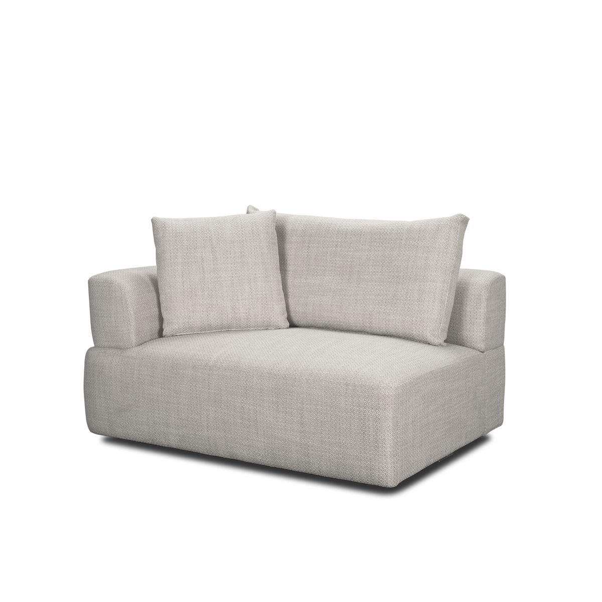 Warner Gray 3 Piece Sofa Set with Corner Piece, Sectional Sofa by Mercana, 140" length x 113" width x 32.68" height View 3