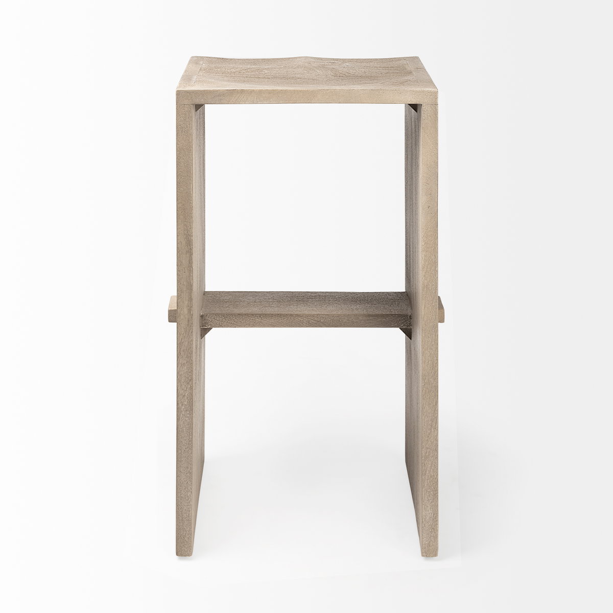 Aida Backless 30in Seat Bar Stool | Light Gray, Counter & Bar Stool by Mercana, 18.5" length x 14" width x 30" height View 5
