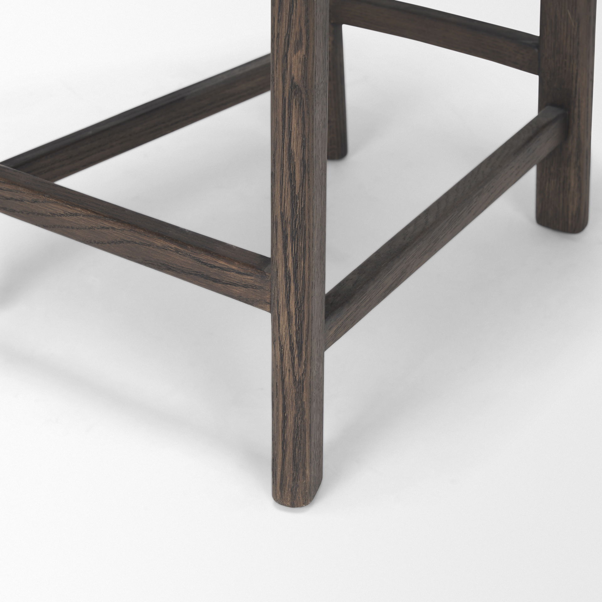 Soren Dark Brown Wood with Oatmeal Fabric Counter Stool large image 