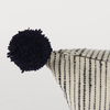 Krystal 20 x 20 Cream/Blue Pom Pom Decorative Pillow Cover, by Mercana, 18" length x 18" width x 0.2" height thumbnail 8
