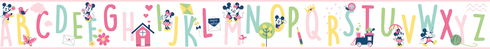 Disney Mickey Mouse ABC Pink Border