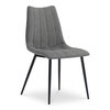 Alibi Dining Chair Dark Grey-set Of Two, by Moe's Home, 18" width x 33" height x 20" depth thumbnail 2