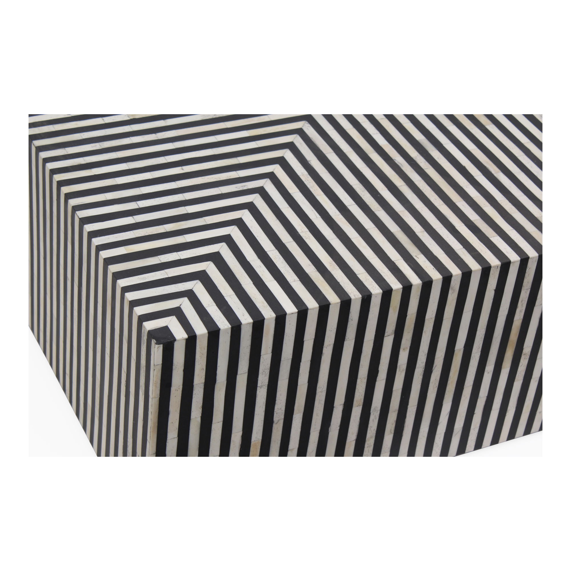 Terning Coffee Table Black And White, by Moe's Home, 40" width x 12" height x 40" depth View 4