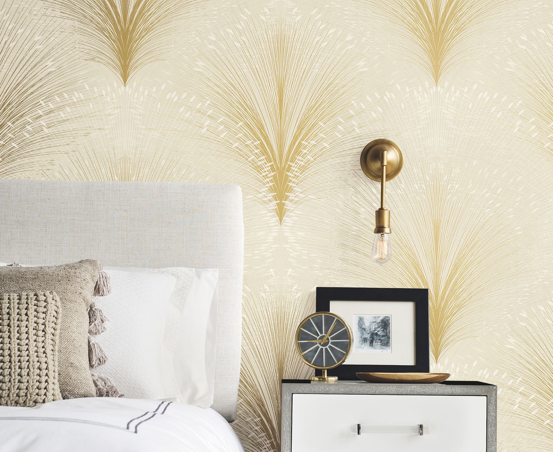 Papyrus Plume Beige Wallpaper large image 