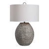 Cyprien Gray White Table Lamp, by Uttermost, 1'6" width x 2'4.25" height x 1'6" depth thumbnail 1