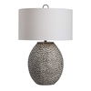 Cyprien Gray White Table Lamp, by Uttermost, 18" width x 28.25" height x 18" depth thumbnail 1