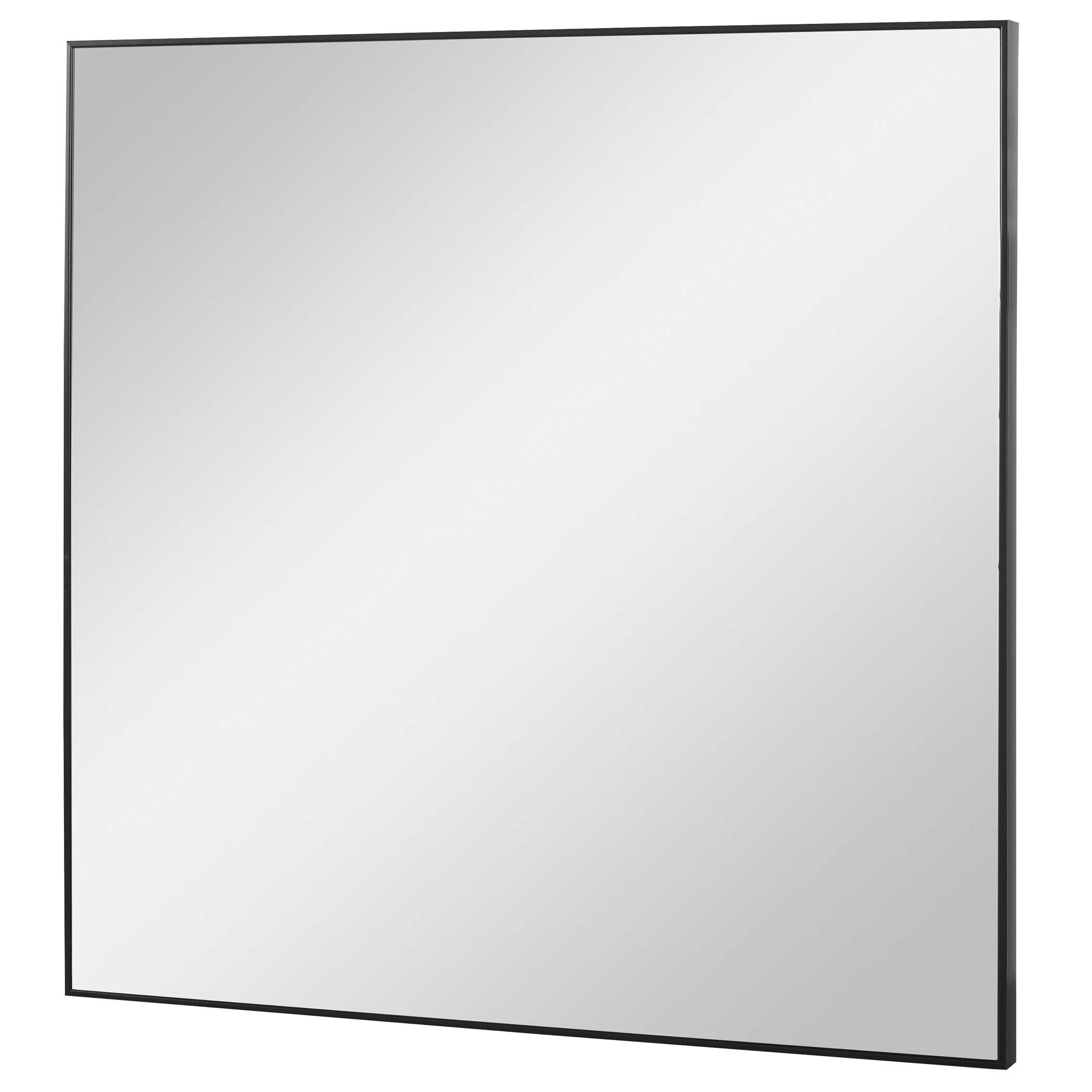 Alexo Black Square Mirror, by Uttermost, 28.5" width x 28.5" height x 1.25" depth View 5