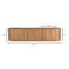 Theo Media Bench Natural, Media Console by Moe's Home, 80" width x 18" height x 18" depth thumbnail 12