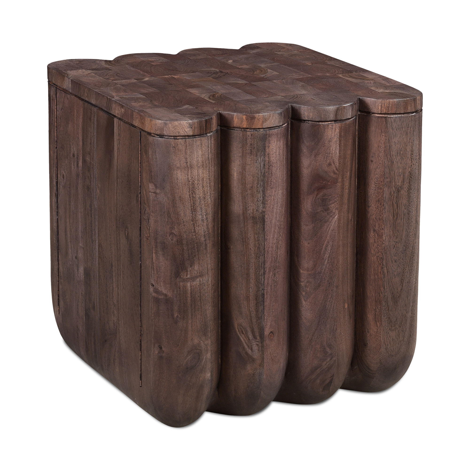 Punyo Punyo Accent Table Espresso Brown, Side & End Table by Moe's Home, 18" width x 18" height x 18" depth View 2