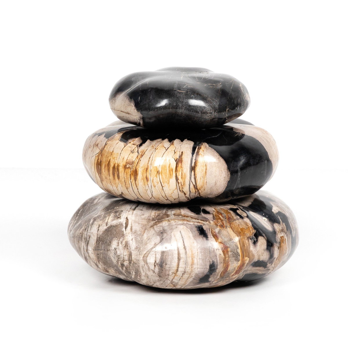 Petrified Wood Organic Sculpture, Set Of 3, Decorative Object by Four Hands, 9.75" width x 8.75" height x 9.75" depth View 12
