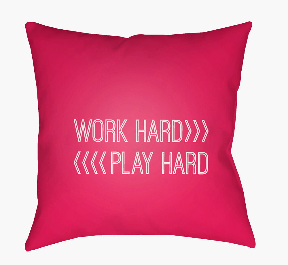 Work Play Accent Pillow, Decorative Pillow by Surya, 18" length x 18" width