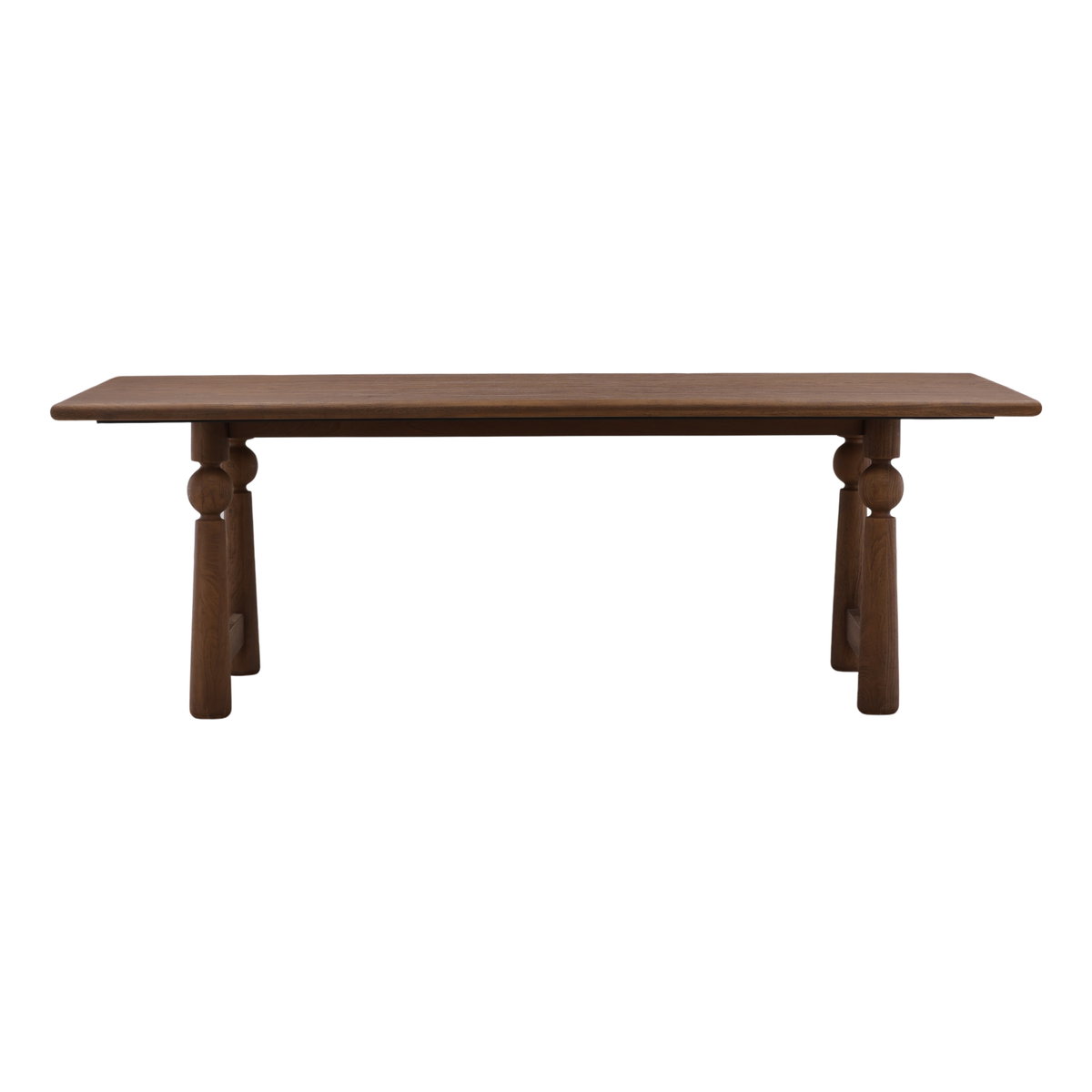 Nethan Dining Table Brown, by Dovetail, 90" width x 30" height x 40" depth View 2
