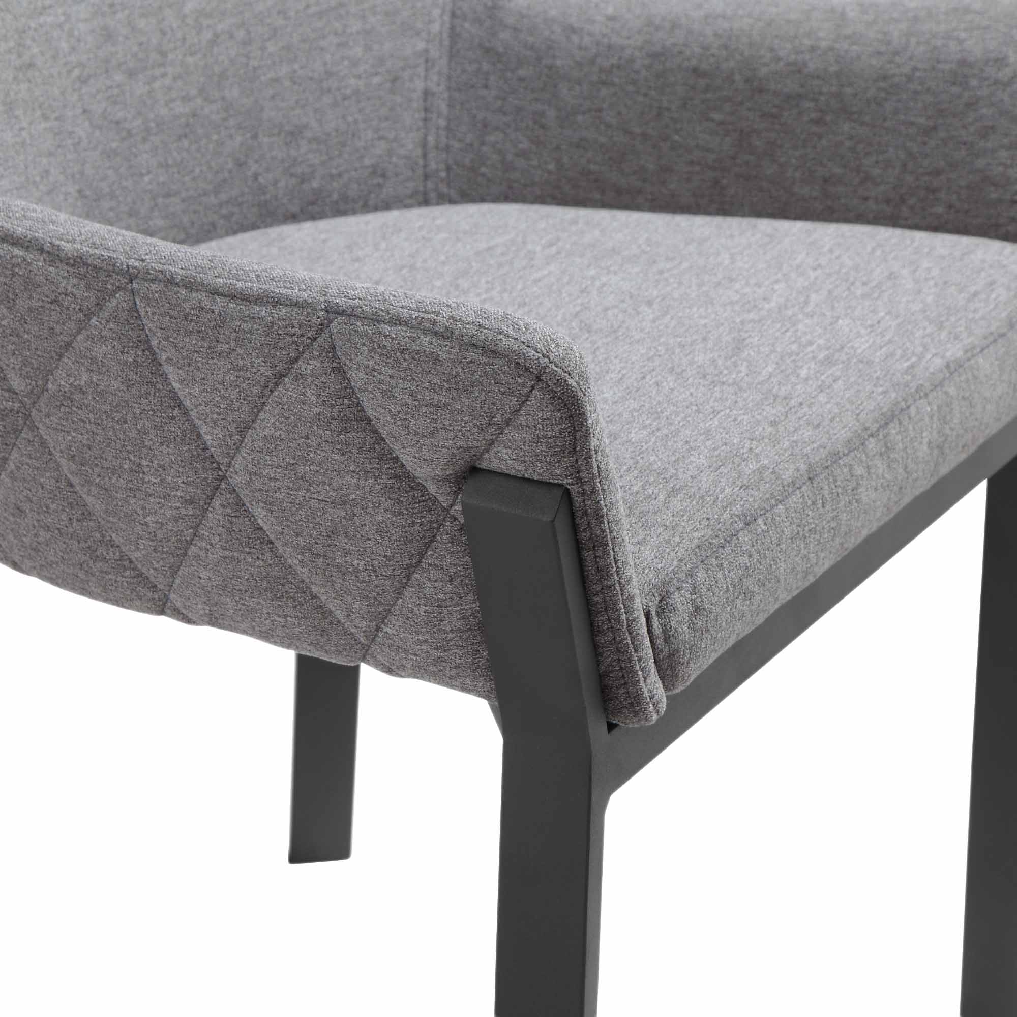 Lloyd Dining Chair Dark Grey - Set Of Two, by Moe's Home, 22" width x 34" height x 23" depth View 6