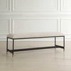 Halston Upholstered White Bench, Benche by Uttermost, 54" width x 19" height x 16" depth thumbnail 5