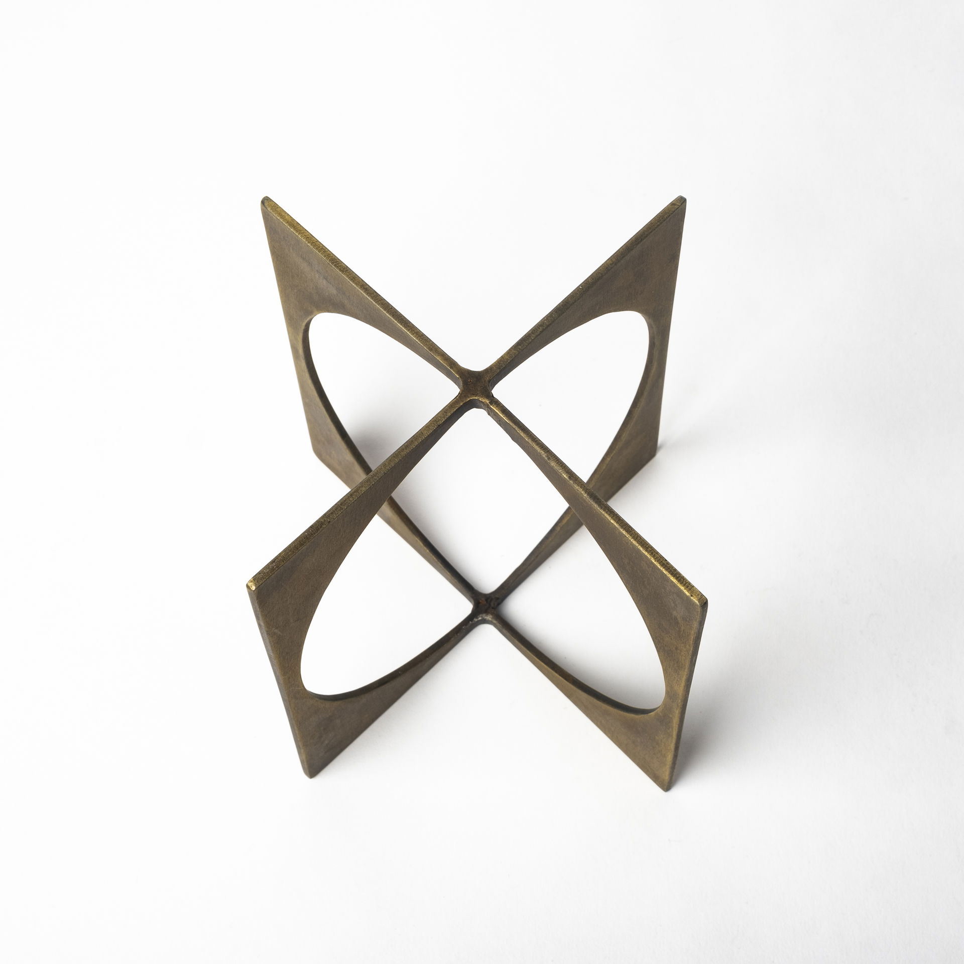 Lima I (Small) 6L x 6W Gold Geometric Decorative Object, by Mercana, 6" length x 6" width x 6" height View 6