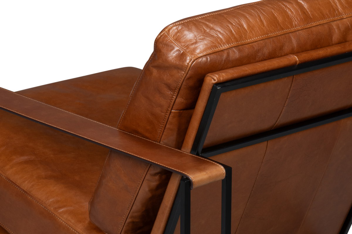 Oryan Chair  Havana Brown, by Sarreid, 2'8" length x 2'6" width x 2'6" height View 3
