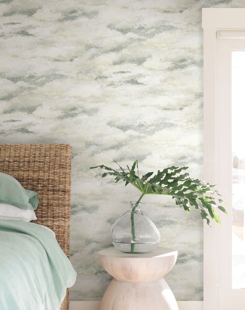 Plein Air Tan & Grey Wallpaper
