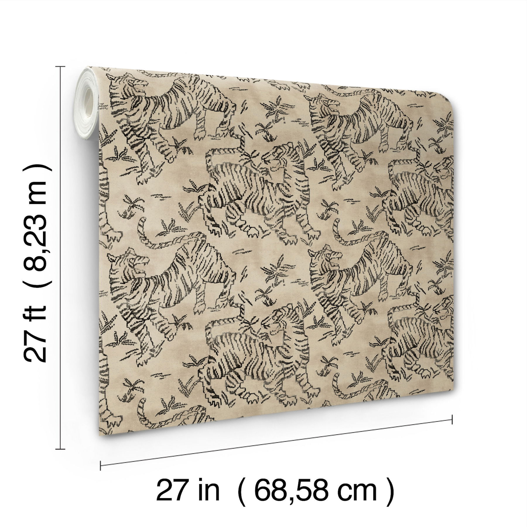 Orly Tigers Taupe Wallpaper large image 