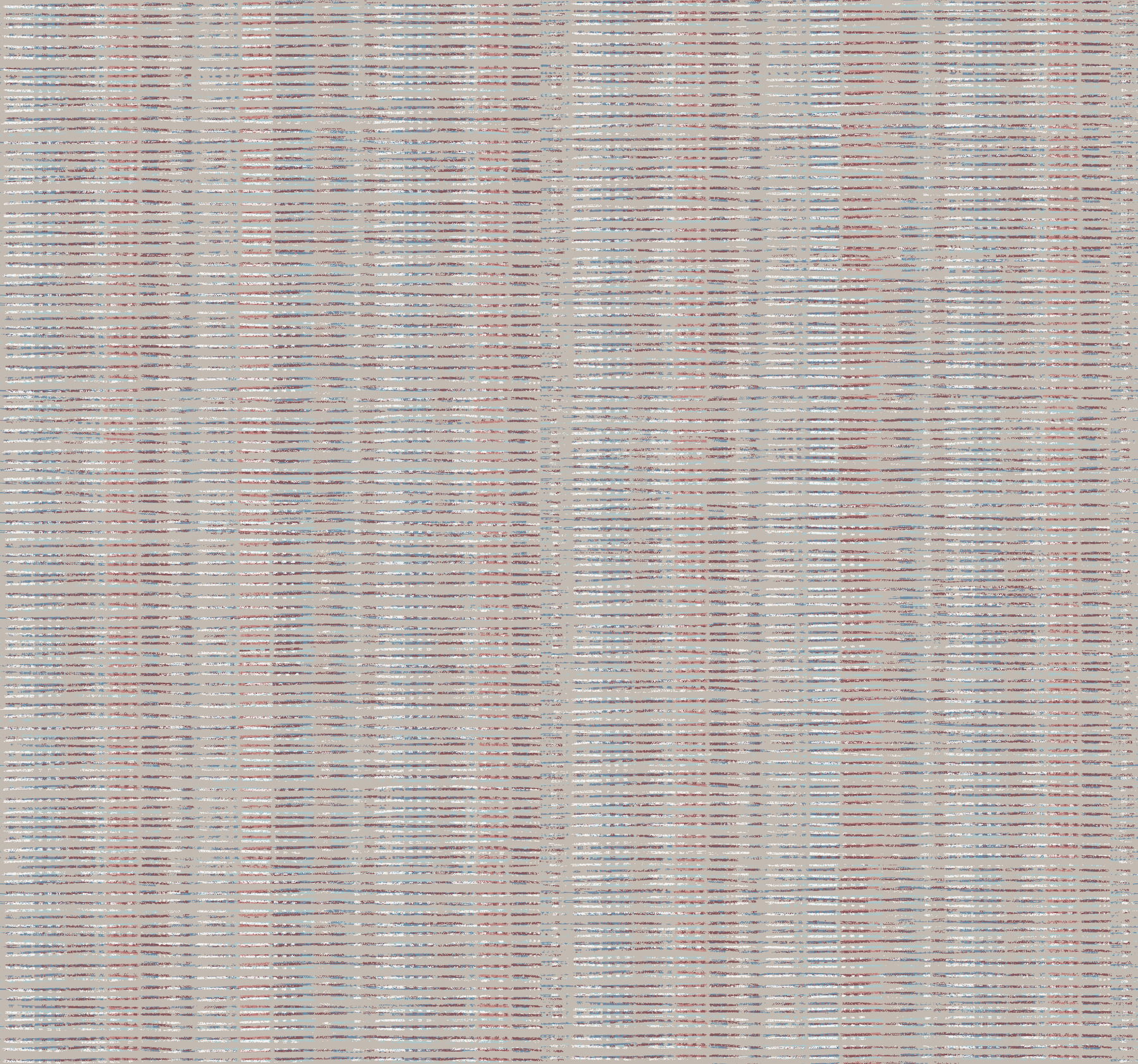 Red & Blue Broken Boucle Stripe Wallpaper, by York Wall, 27' length x 2'3" width x 0.02" depth View 1