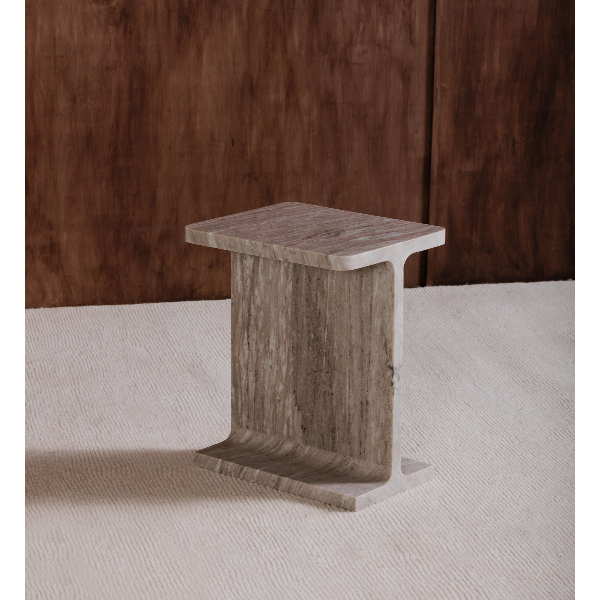 Tullia Accent Table Taupe, Side & End Table by Moe's Home, 15" width x 18" height x 12" depth View 9