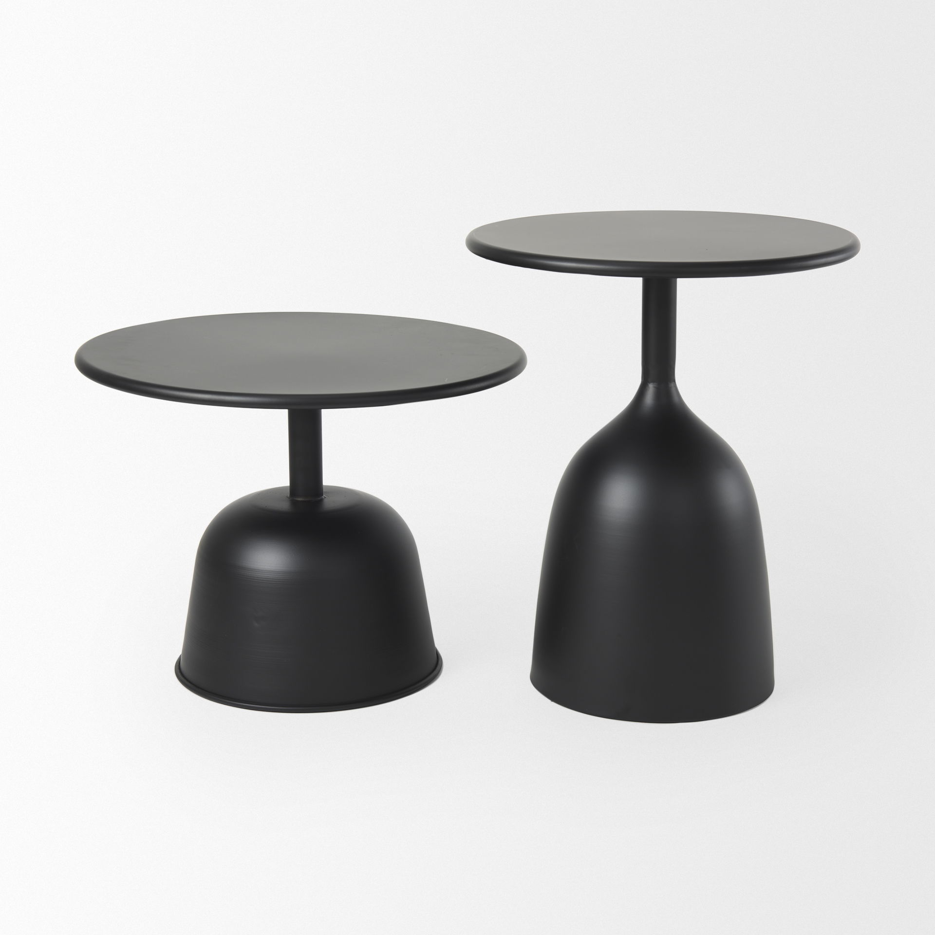 Talulla  Matte Black Metal Accent Table large image 