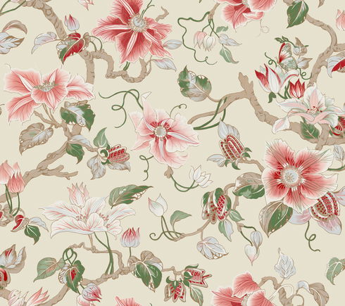 Marguerite Vine Cream Wallpaper