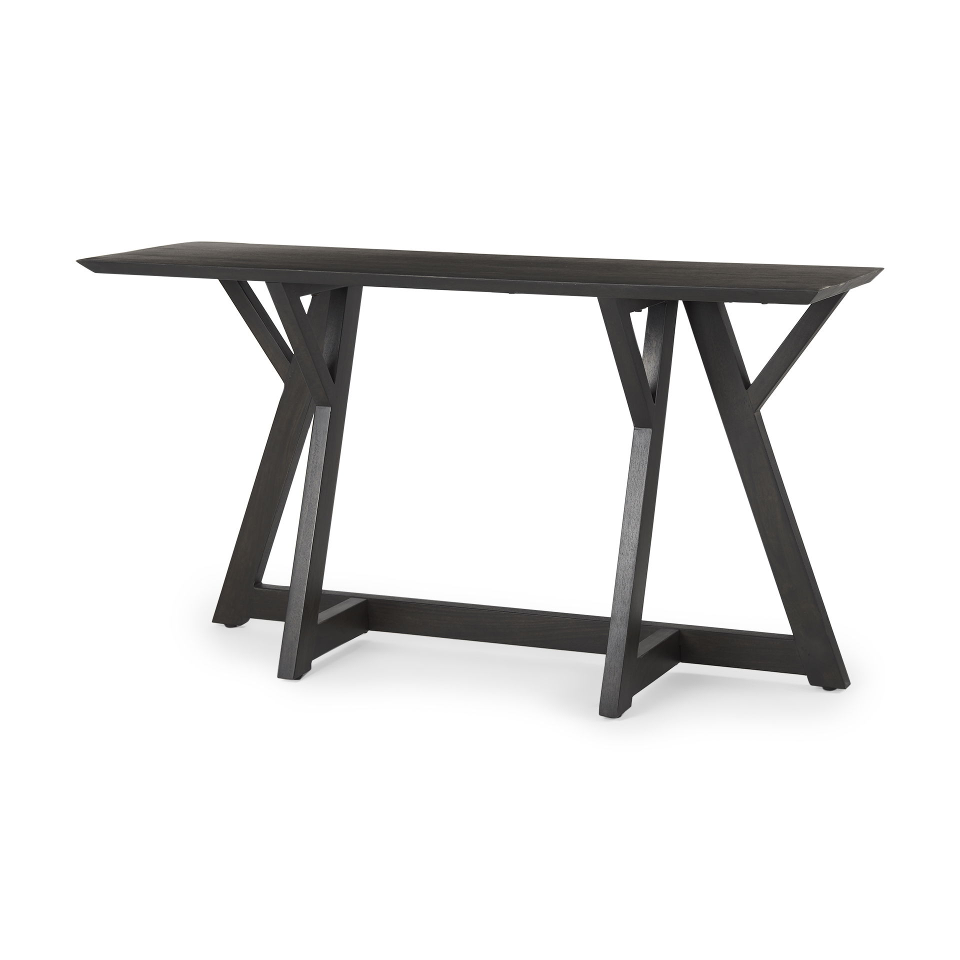 Jennings  Dark Brown Wood Console Table large image 