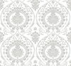 Imperial Damask White & Silver Wallpaper thumbnail 0