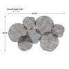 Ripley Metal Leaf Wall Art, by Uttermost, 3'11" width x 2'7" height x 3" depth thumbnail 3